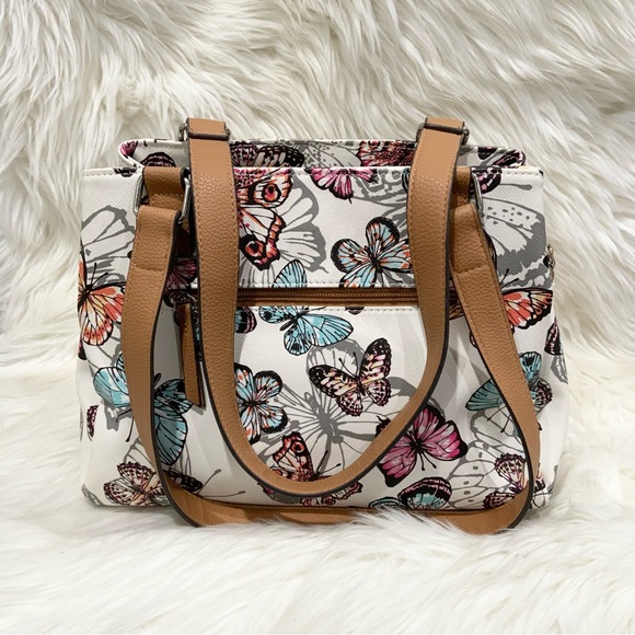 Rossetti White Butterfly Shoulder Handbag - Picture 2 of 5